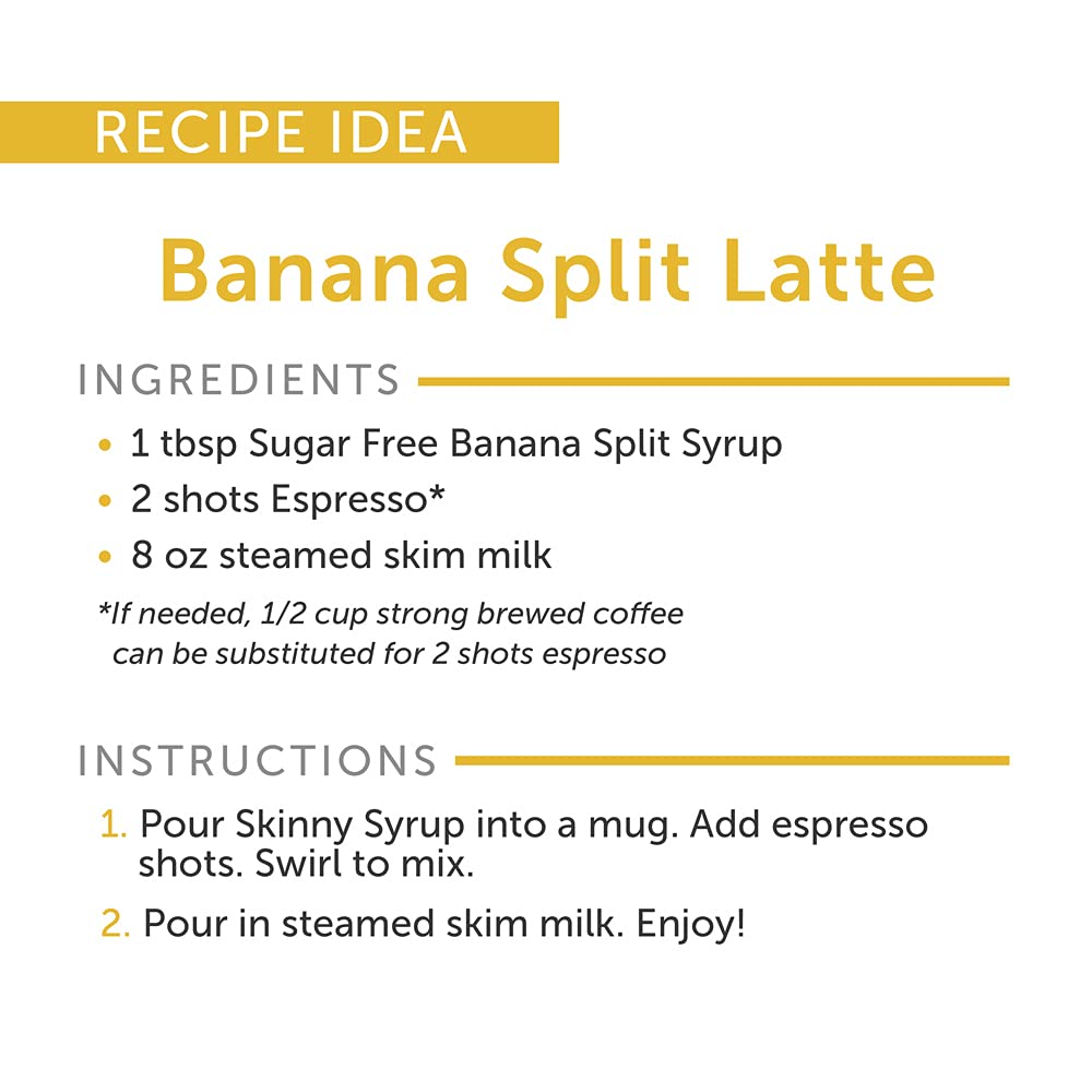 Jordan's Skinny Syrups Sugar Free Banana Split Syrup