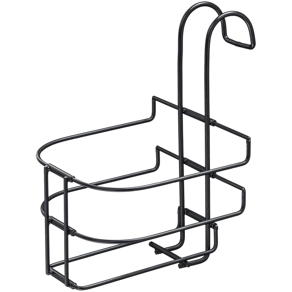 Tough1 collapsible metal bottle holder on stall wall with quart bottle
