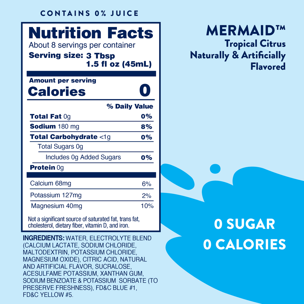 Sugar Free Mermaid Hydration Syrup with Electrolytes