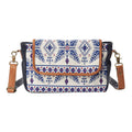Star Light Rhyme Western Leather & Canvas Shoulder Bag