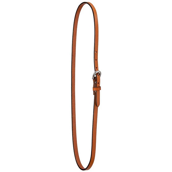 Brown leather belt with a silver buckle on a white background