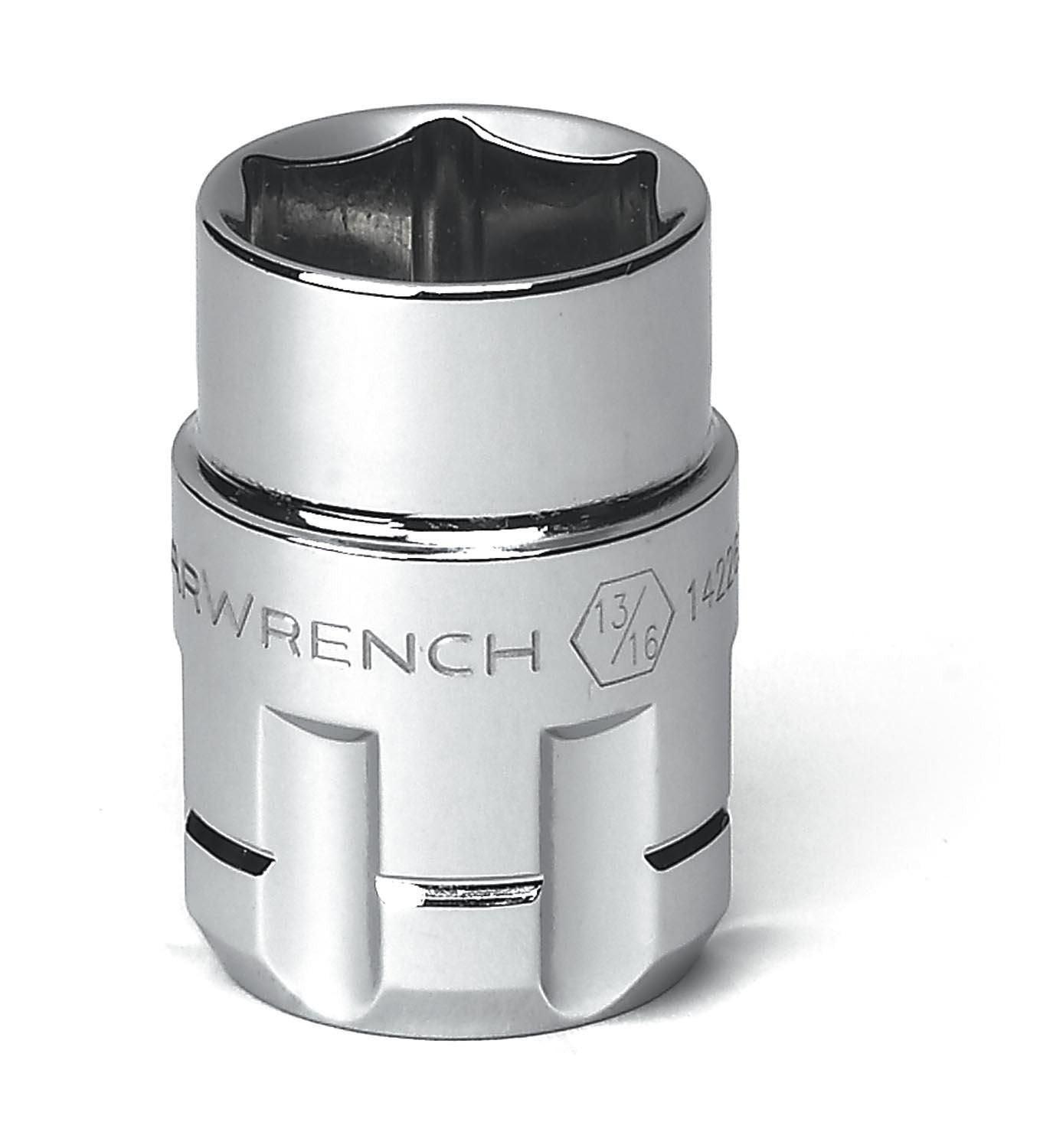 GEARWRENCH 1/2" Drive Pass Thru 6 Point Standard SAE Socket 13/16" - 142260GR