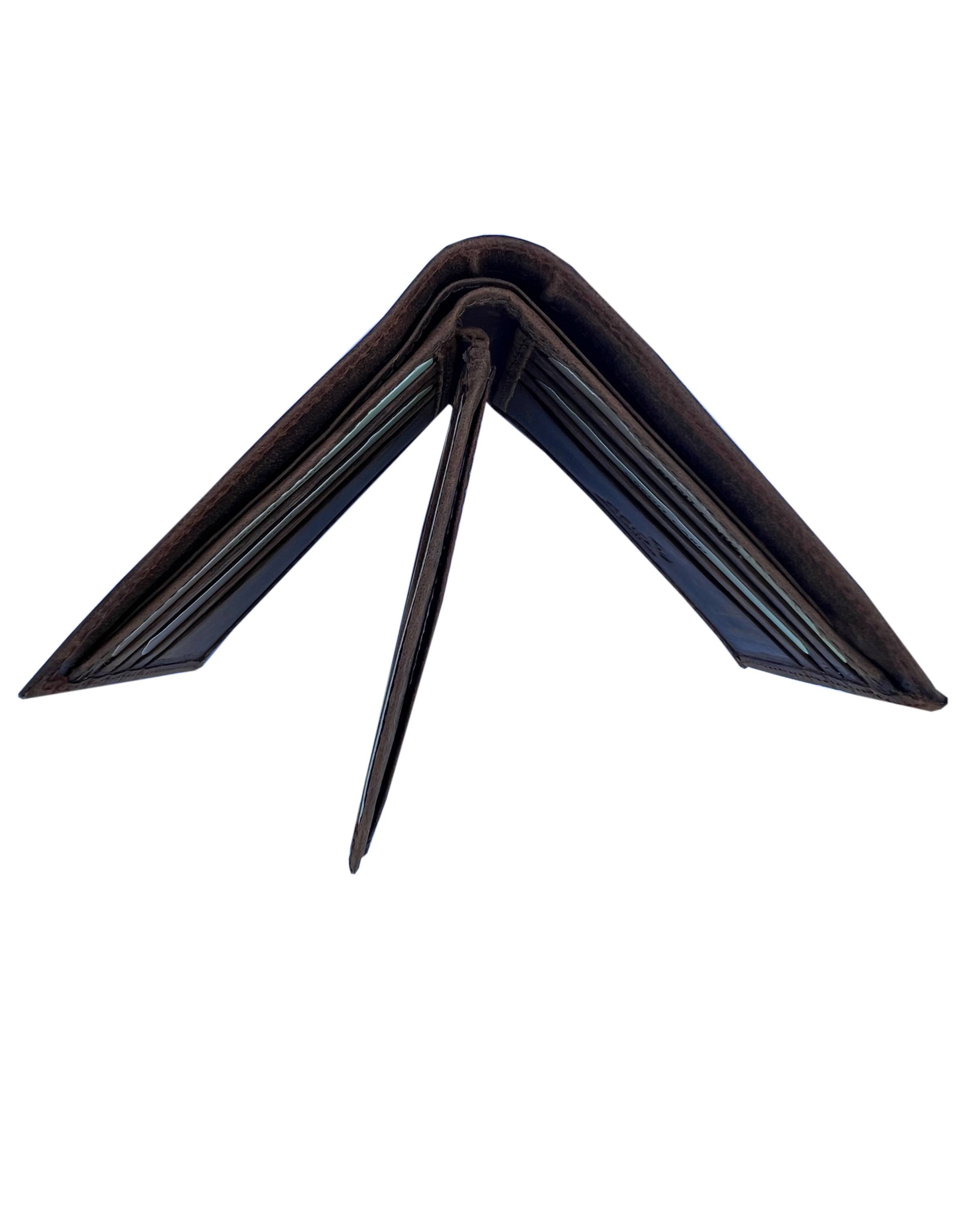 Genuine Buffalo Leather Bifold Wallet