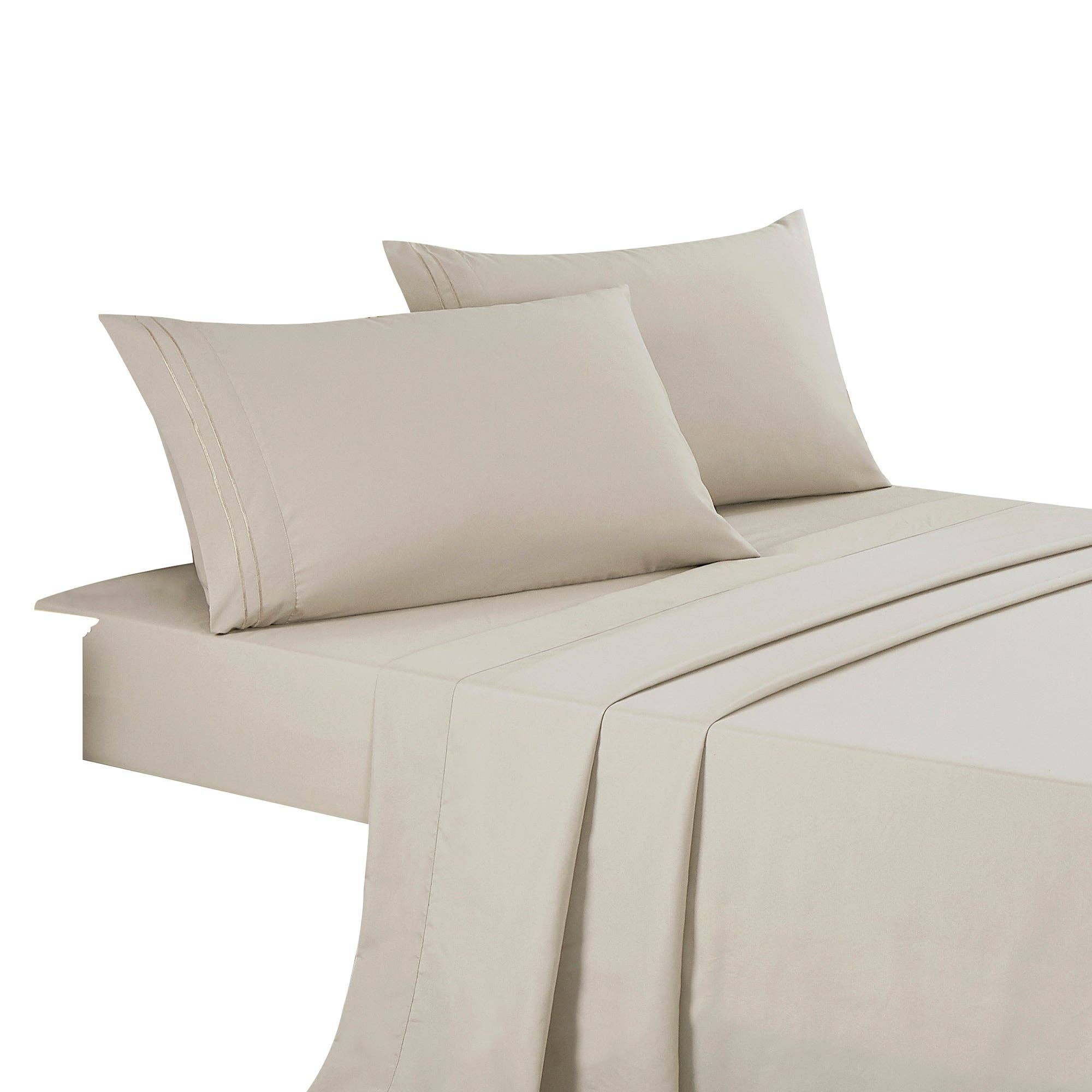 Soft Microfiber Deep Pocket Bed Sheets - 4 Piece Set- Taupe Color