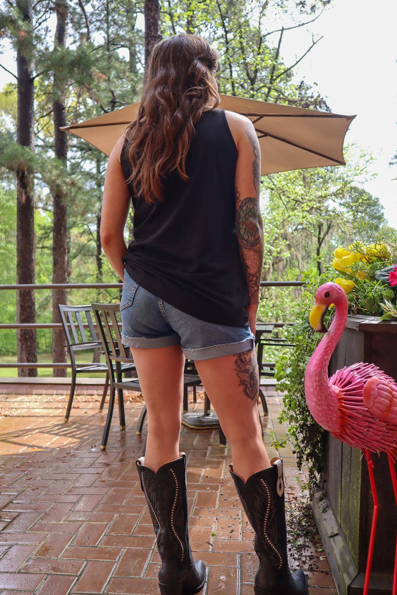 Basic Sleeveless Tank Top Black