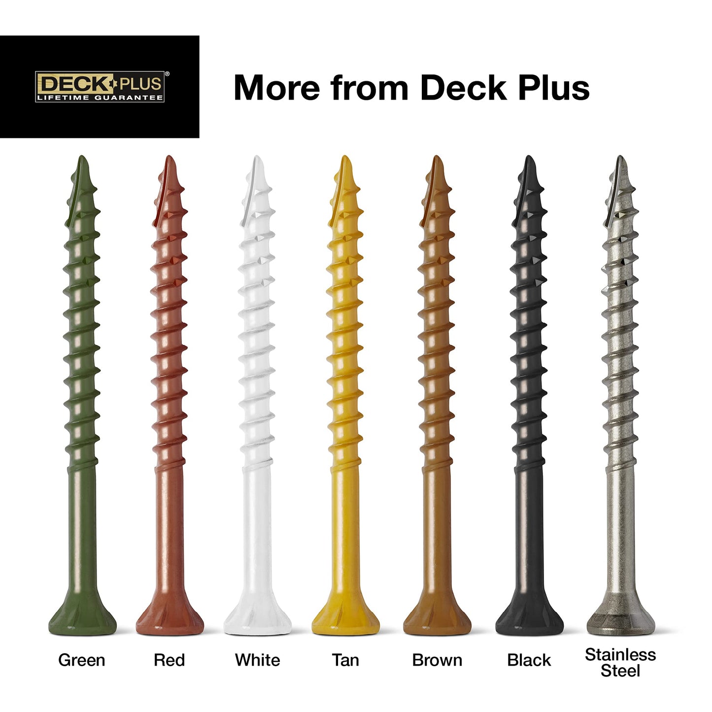 Deck Plus 48415 Wood Screws #10 x 2-1/2", Tan, 1lb Box