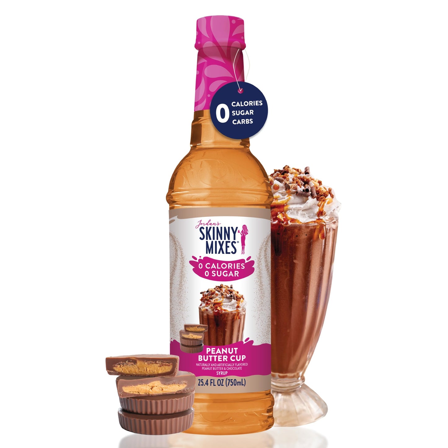 Jordan's Sugar Free Peanut Butter Cup Coffee Syrup, 25.4oz