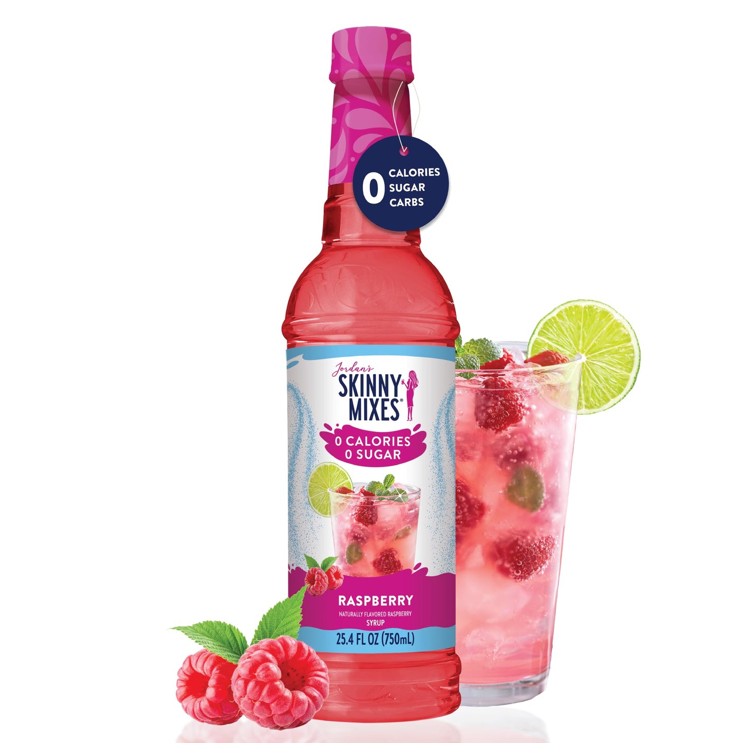 Jordan's Skinny Mixes Sugar Free Syrup, Raspberry Flavor,25.4 Fl Oz