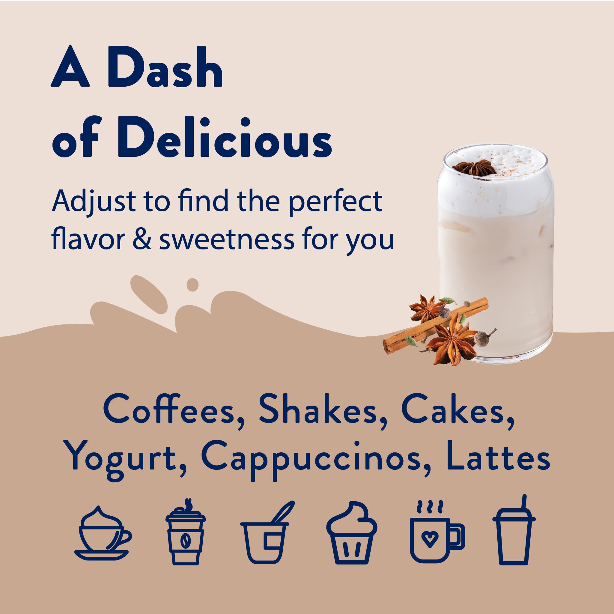 Jordan's Sugar Free Chai Syrup - 25.4oz, Gluten Free, Keto, For Coffee, Latte, Shakes