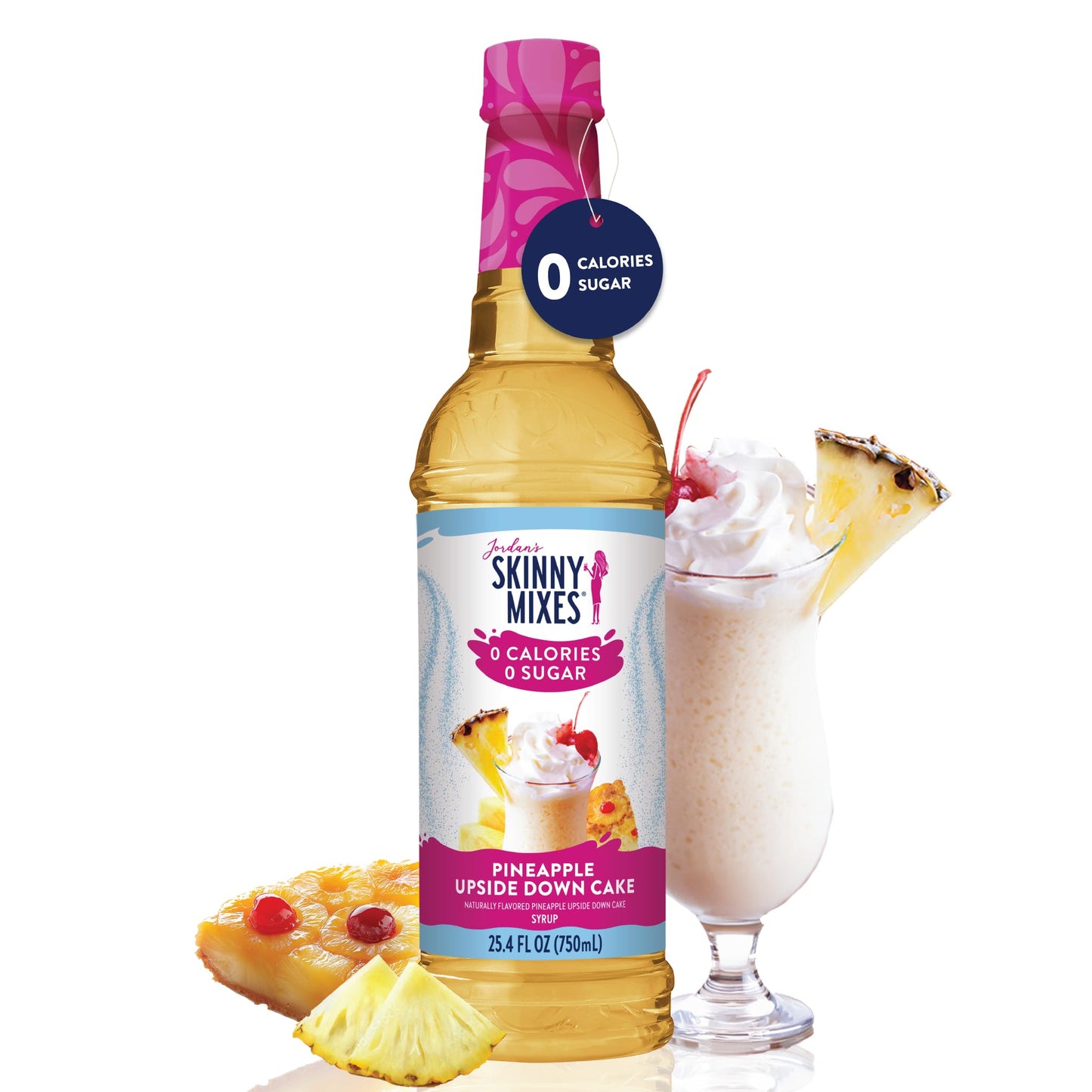 Jordan's Skinny Syrups Sugar Free Coffee Syrup, Pineapple Upside Down Cake Syrup Flavor,25.4 Fl Oz