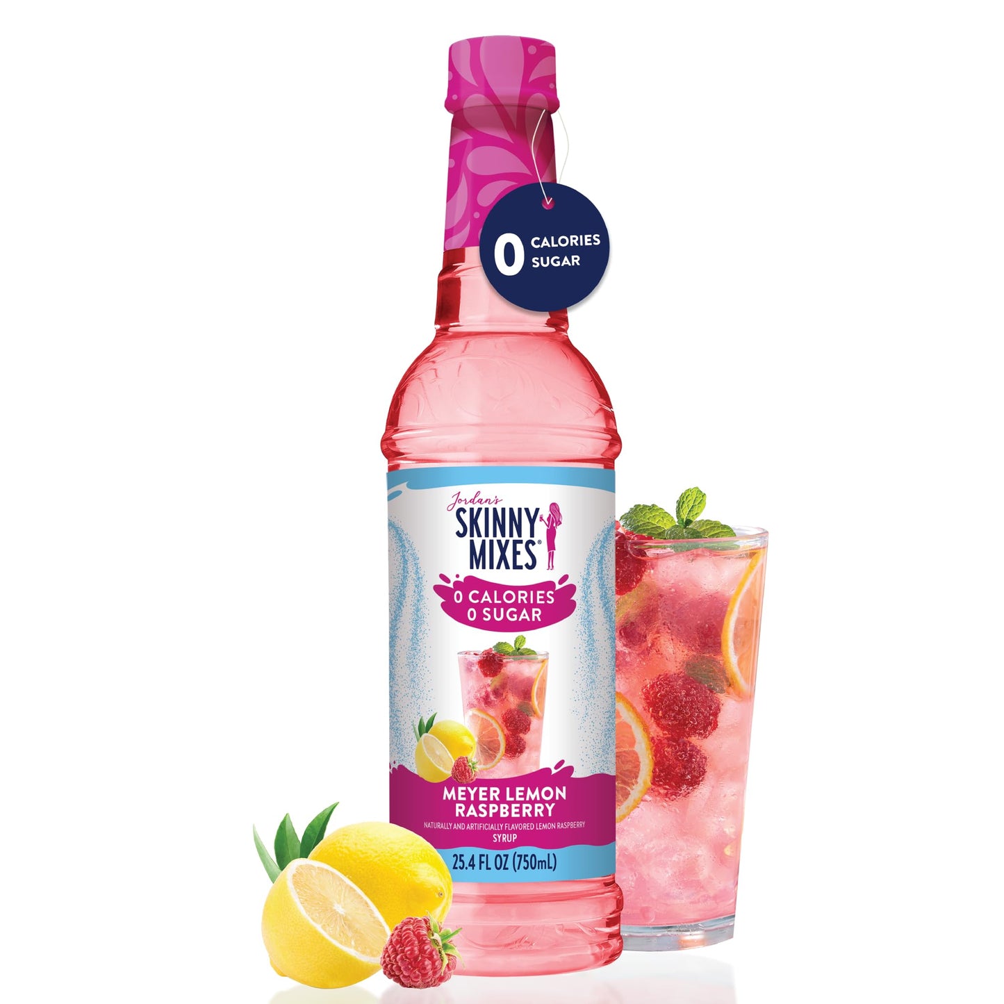 Jordan's Skinny Mixes Sugar Free Syrup, Meyers Lemon Raspberry Flavor, 25.4 Fl Oz