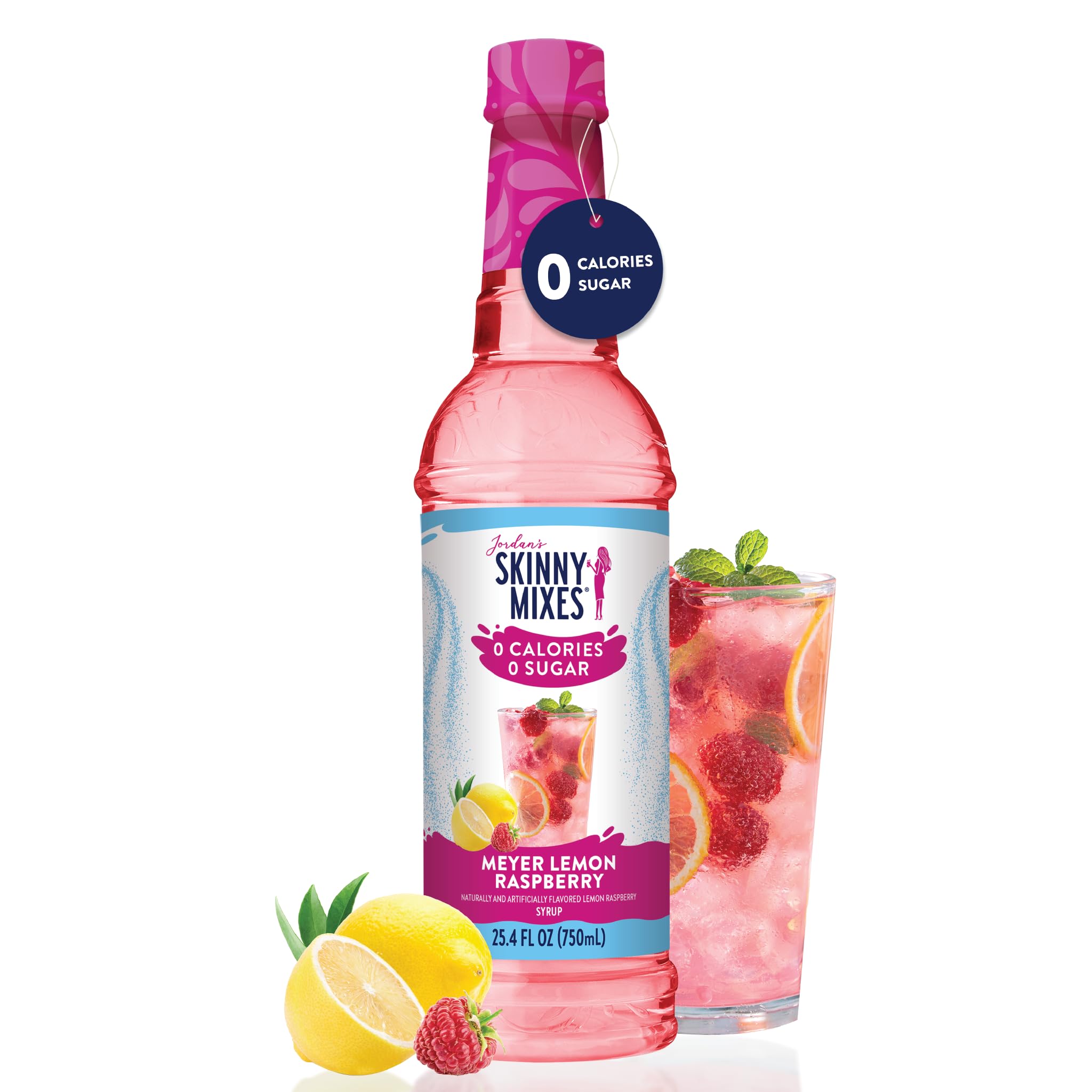 Jordan's Skinny Mixes Sugar Free Syrup, Meyers Lemon Raspberry Flavor, 25.4 Fl Oz