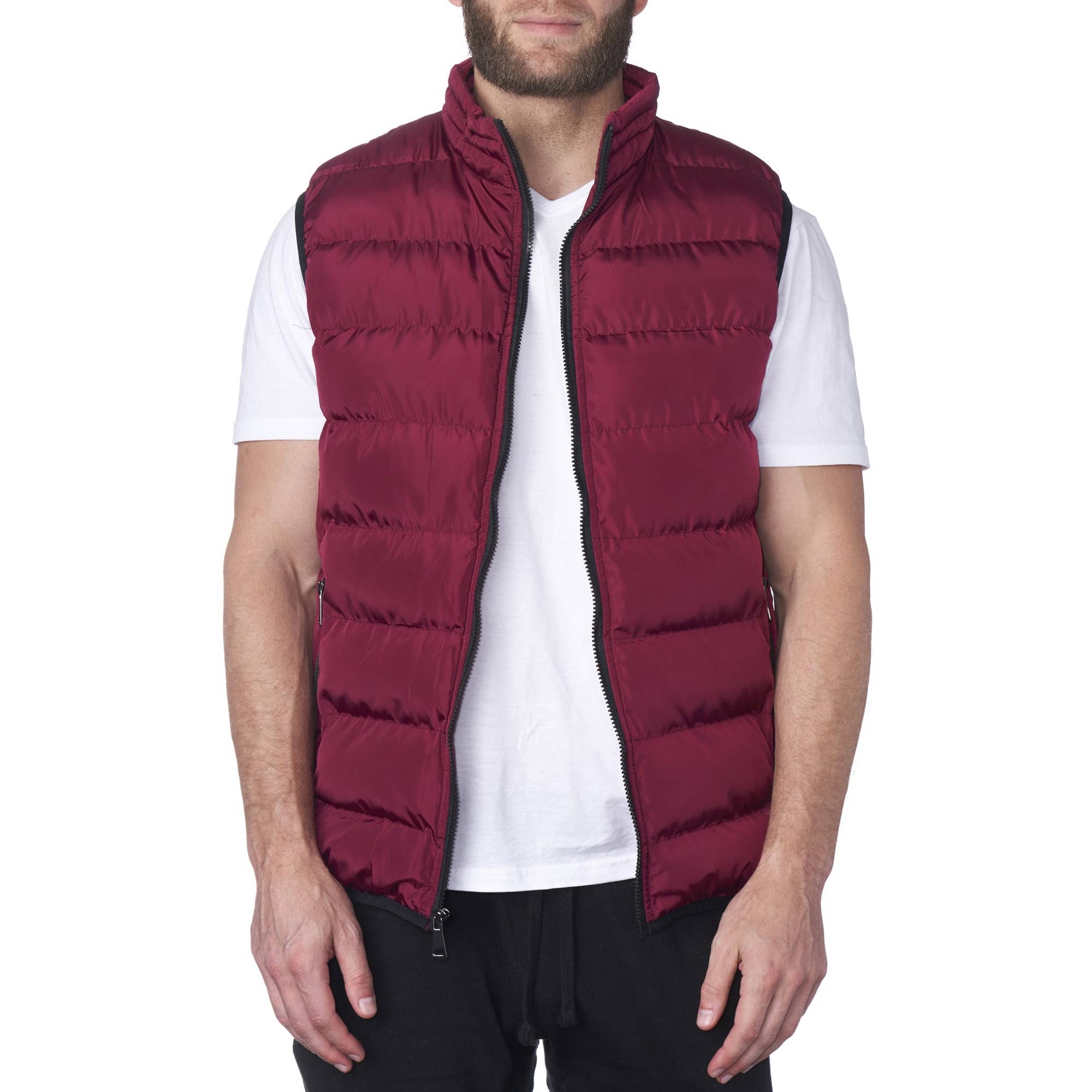 Mens Lightweight Down Alternative Puffer Vest Sleeveles