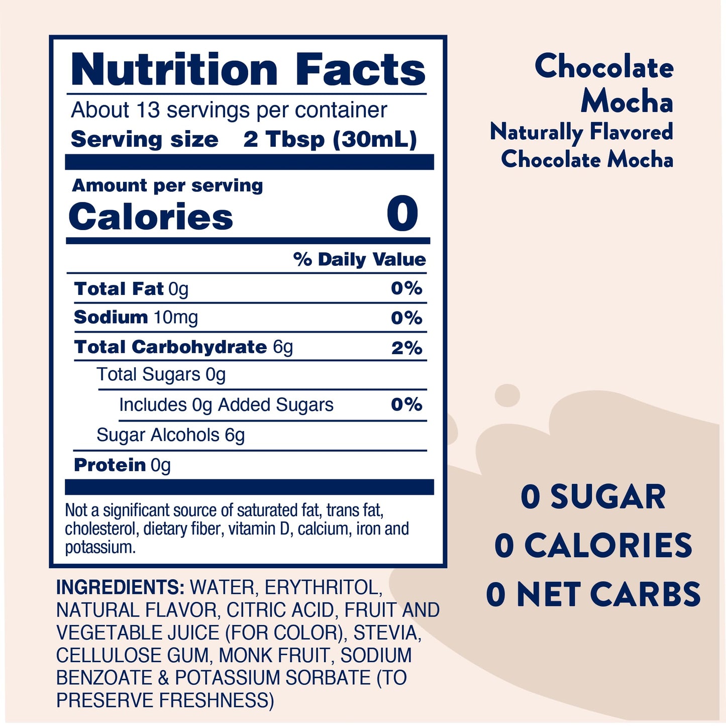 Jordan's Skinny Syrups Sugar Free Syrup, Chocolate Mocha Syrup, 12.6 oz