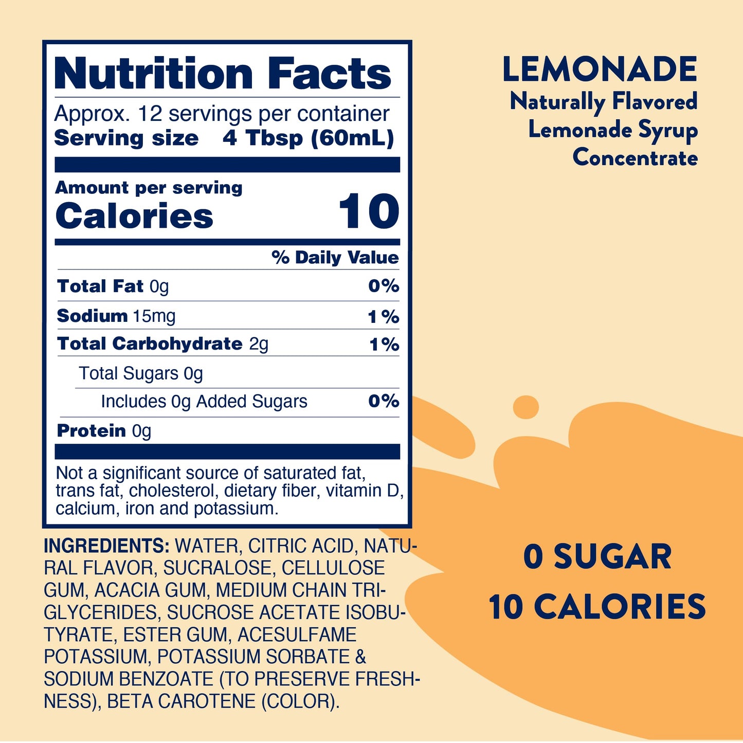 Jordan's Skinny Mixes Sugar Free Syrup, Lemonade Flavor,  25.4 Fl Oz