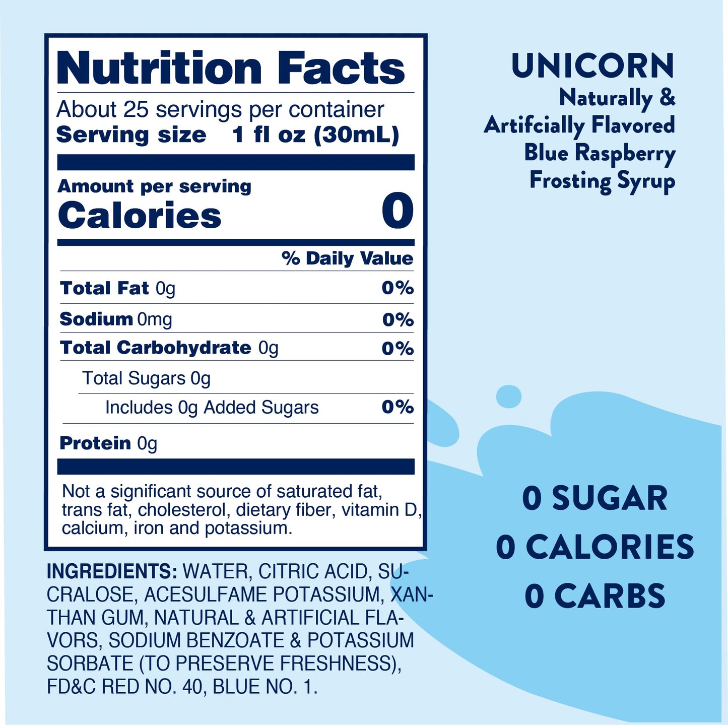 Jordan's Skinny Mixes Sugar Free Syrup, Unicorn Flavor,25.4 Fl Oz