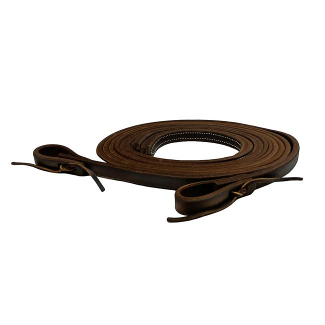 Brown leather Reins on a white background