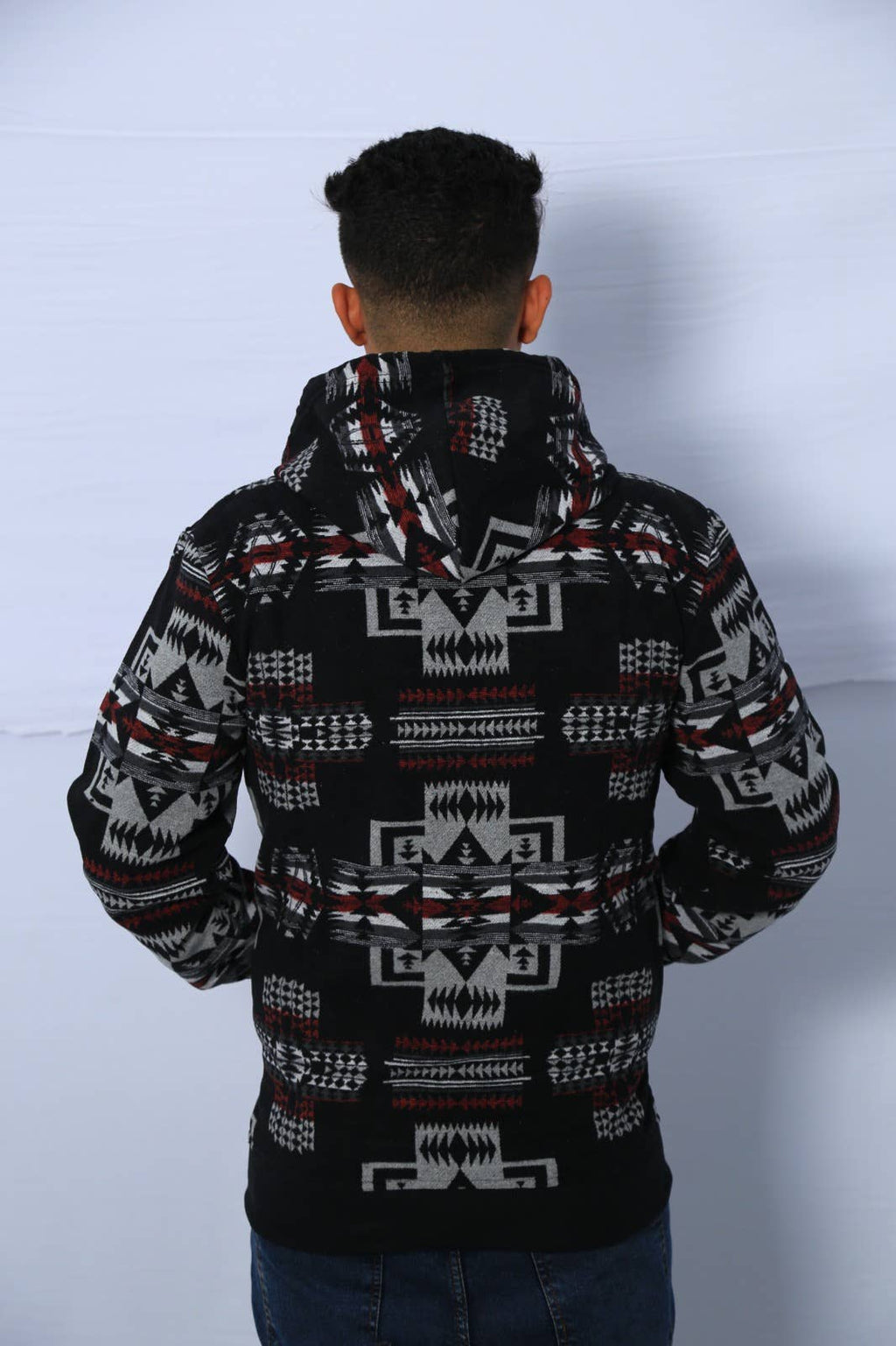 Back of a Aztec Light weight jacket