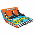 Inflatable toy, towable with checkered pattern 