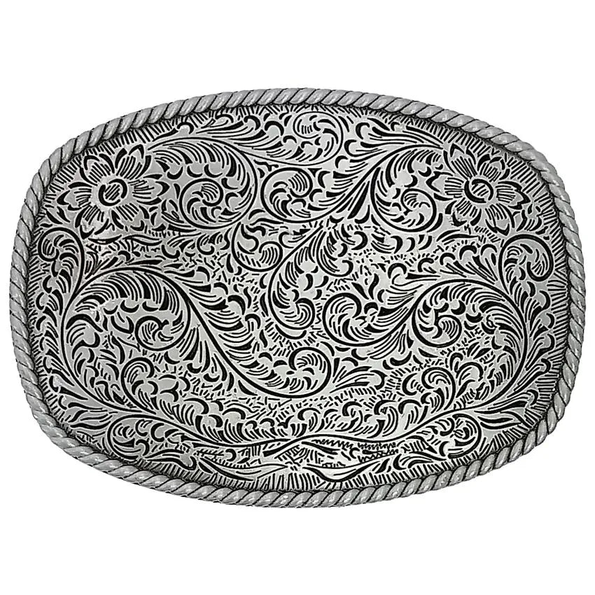 Antique Silver Western Belt Buckle