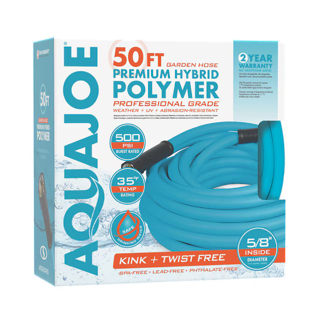 New in the box Aqua Joe 50Ft Premium Hybrid Hose Kink + Twist free. 