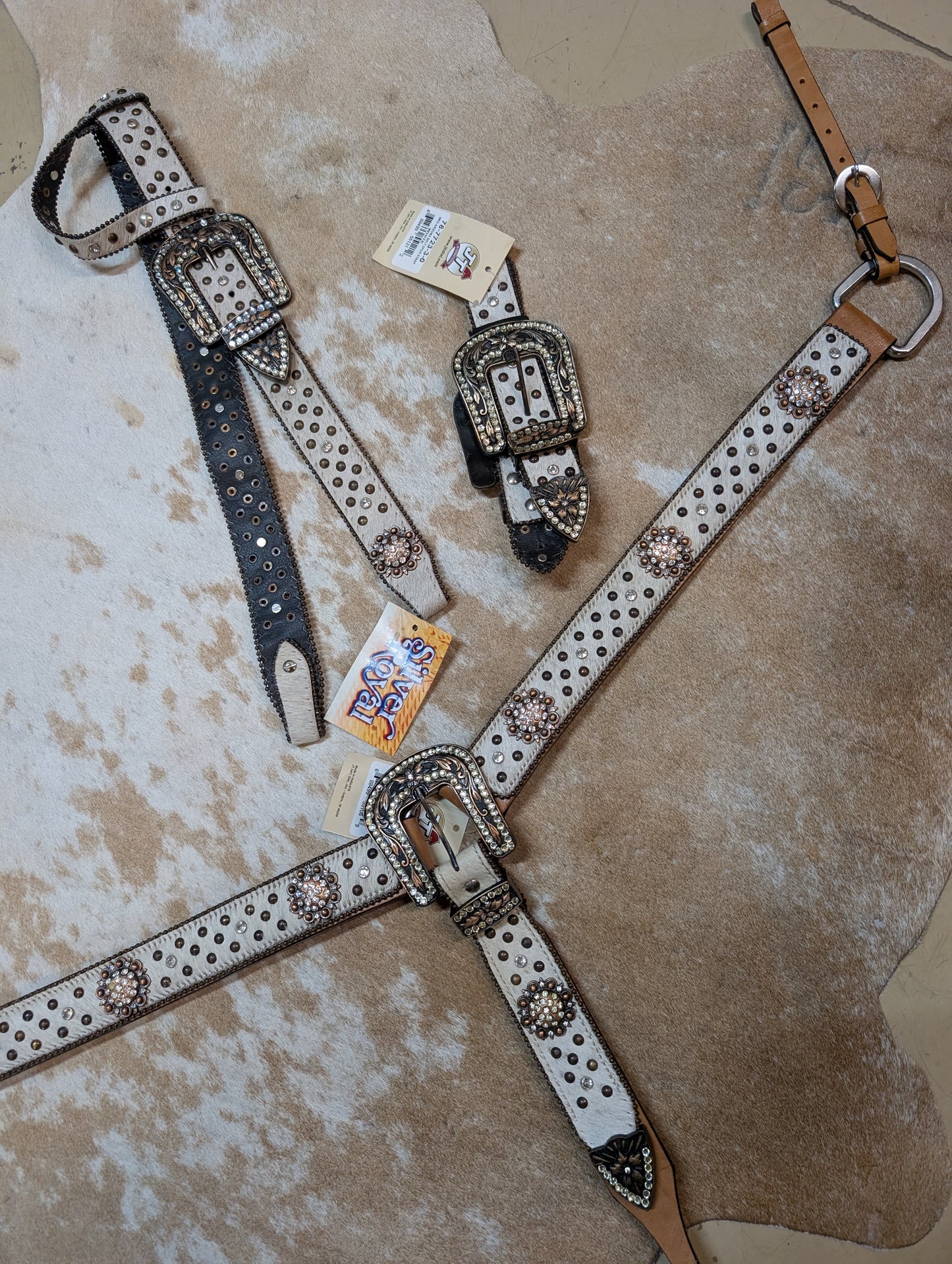 Silver Royal Belt H.Stall, Breast Collar, Spur Strap Set