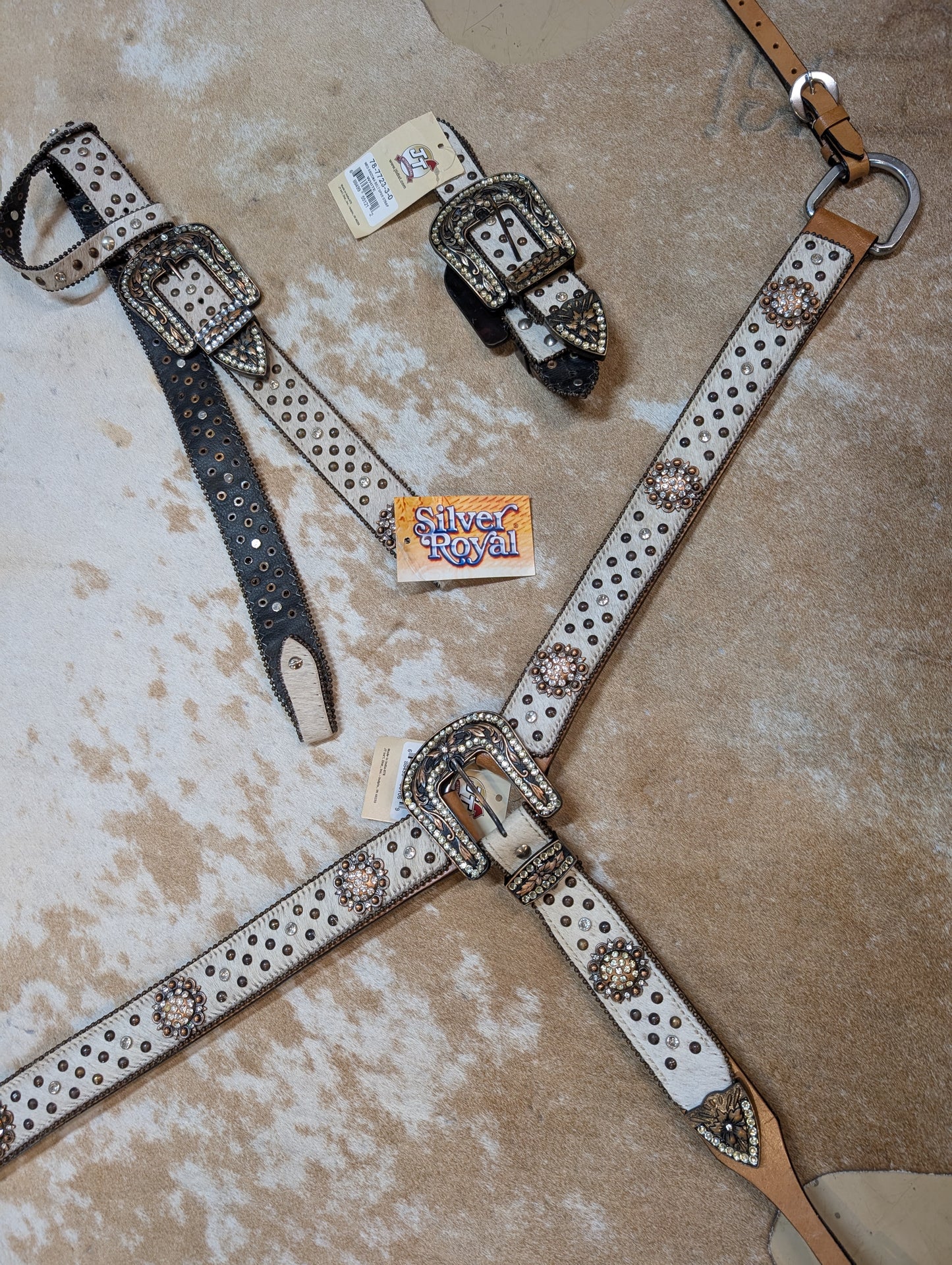 Silver Royal Belt H.Stall, Breast Collar, Spur Strap Set