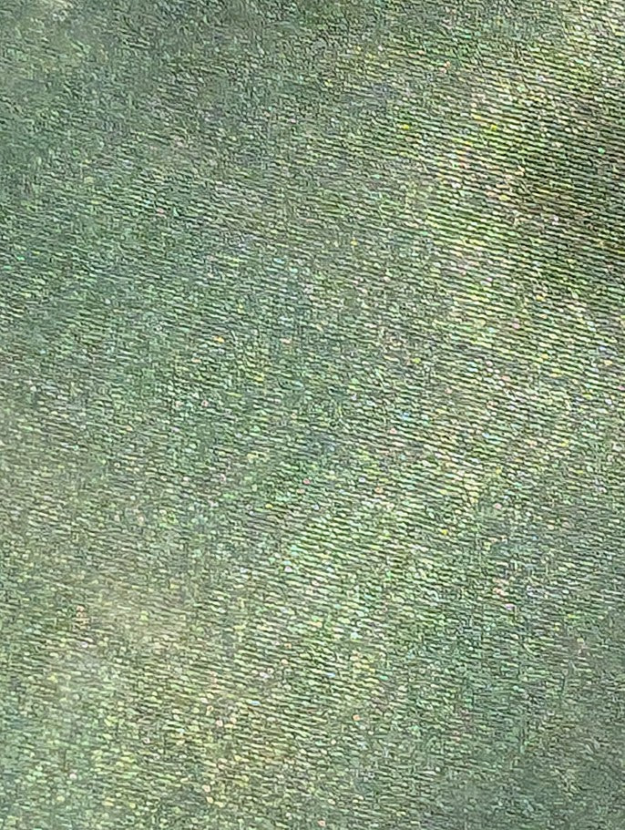 closeup of a army green wild rag/scarf