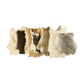 Assorted rabbit pelts with a white background