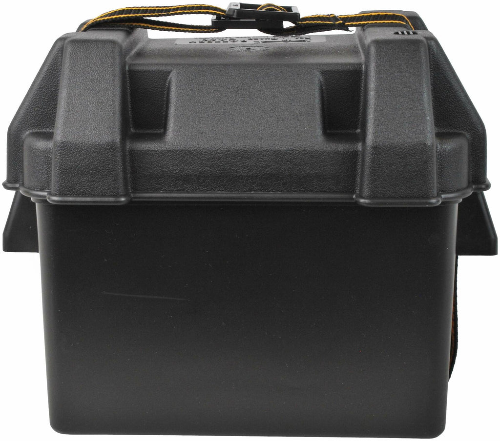 Attwood Small Battery Box with Mounting Kit and Strap with a white background