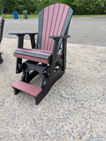 Black and Cherry Balcony Height Glider side view