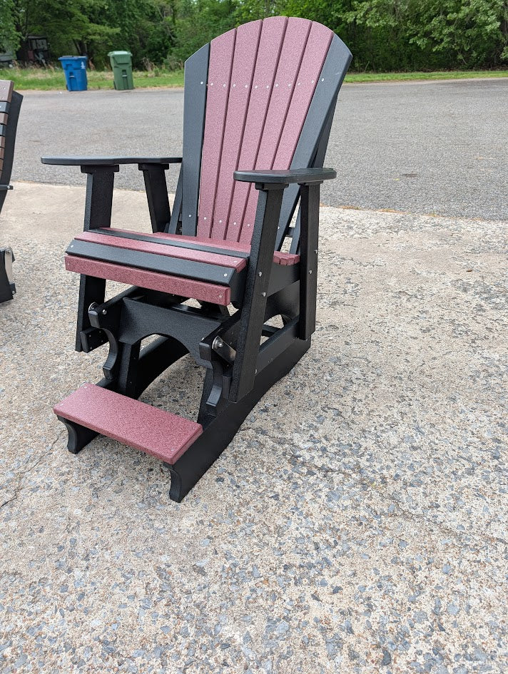 Black and Cherry Balcony Height Glider side view