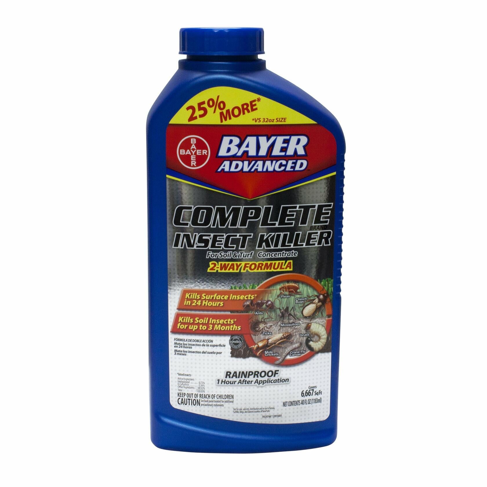 Bayer Advanced Complete Insect Killer 40 oz bottle for lawn and garden pest control