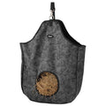 Heavy-duty nylon horse hay bag with 8-inch round feeding hole