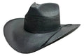 Black straw cowboy hat 