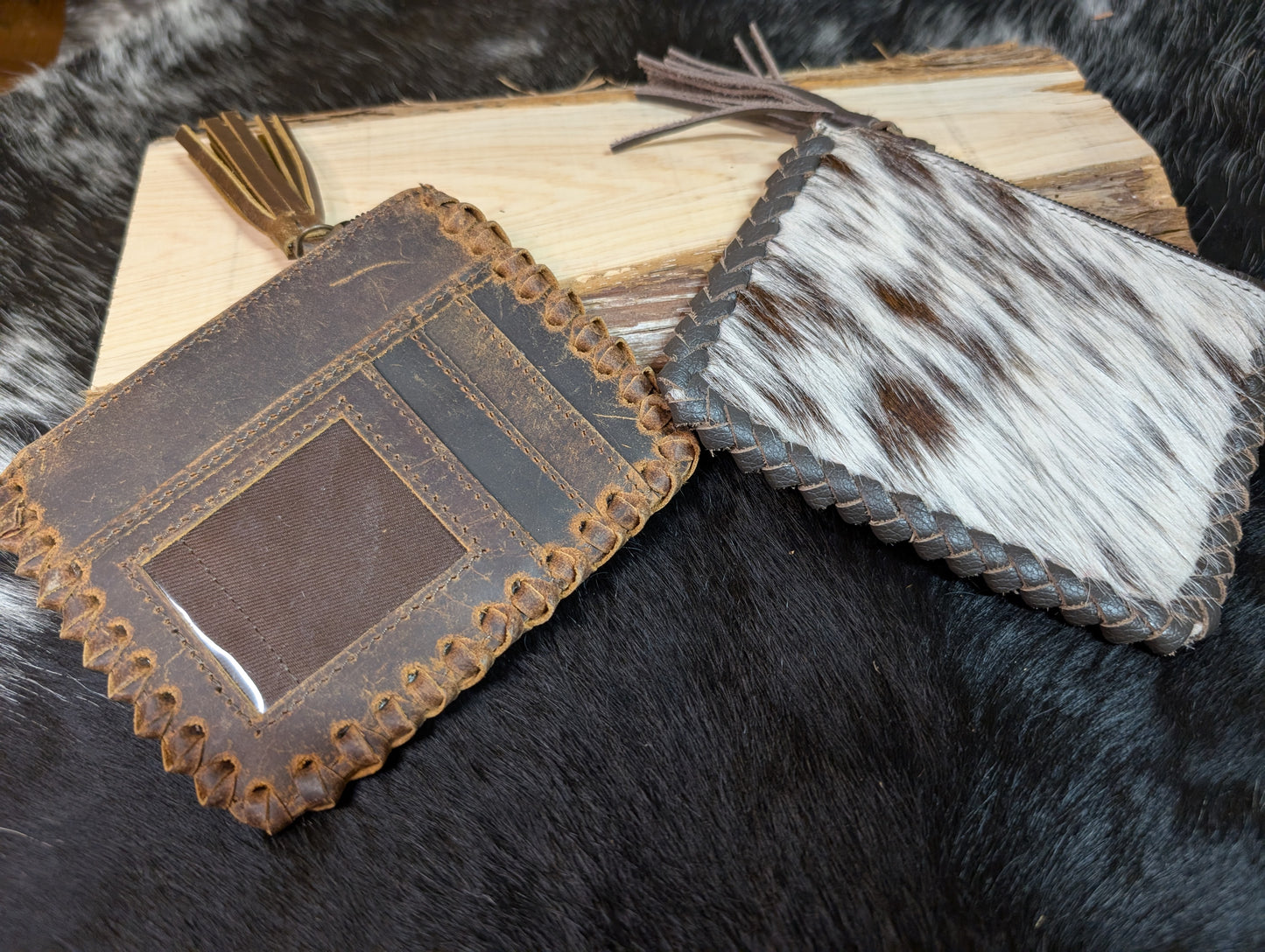 Cowhide Credit Card Wallet/Coin Pouch