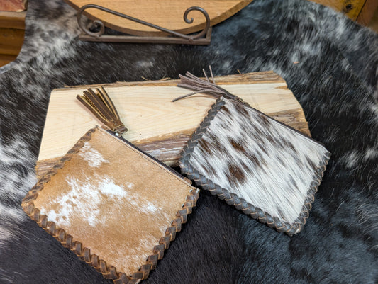 Cowhide Credit Card Wallet/Coin Pouch