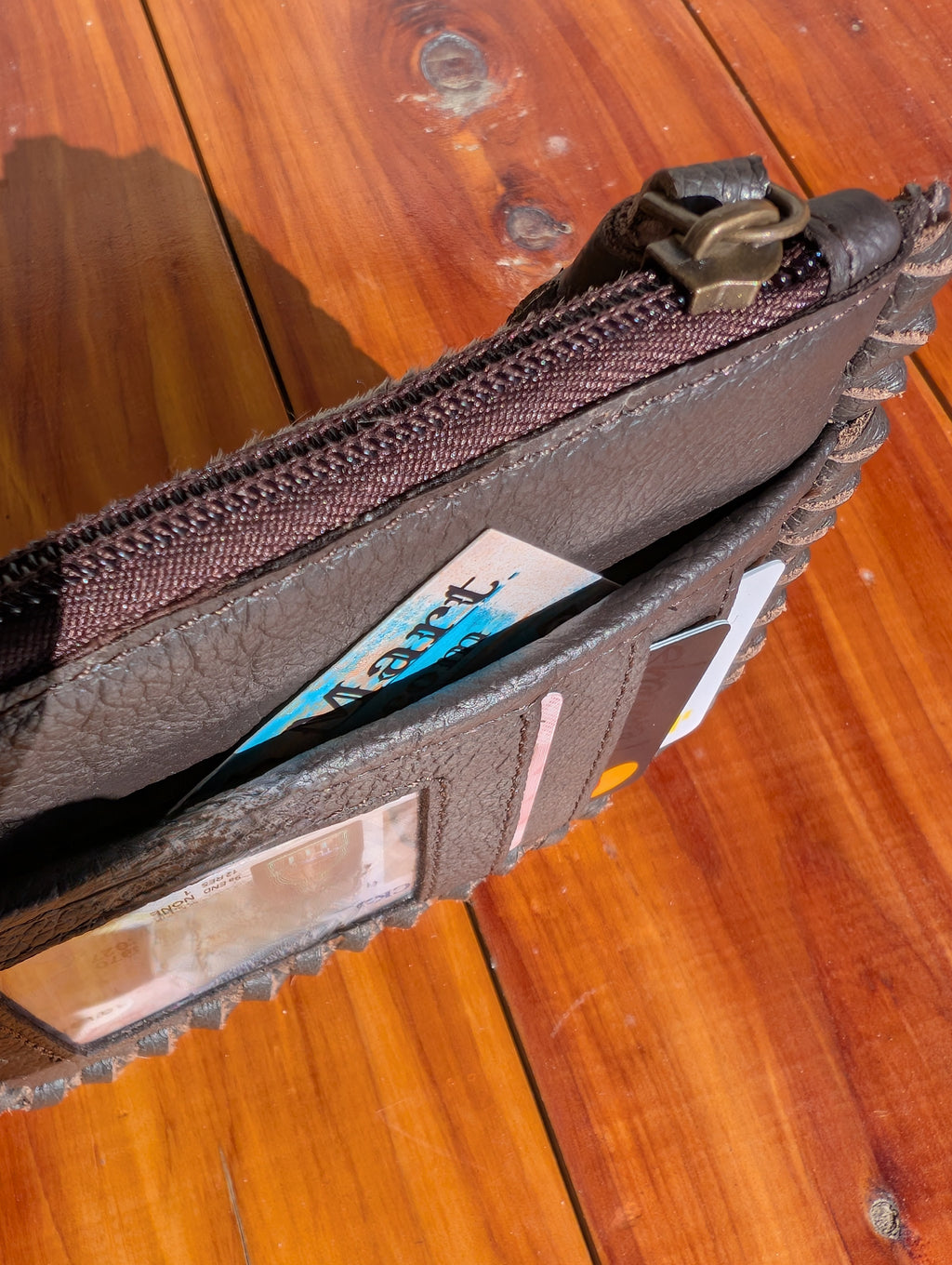 Cowhide Credit Card Wallet/Coin Pouch