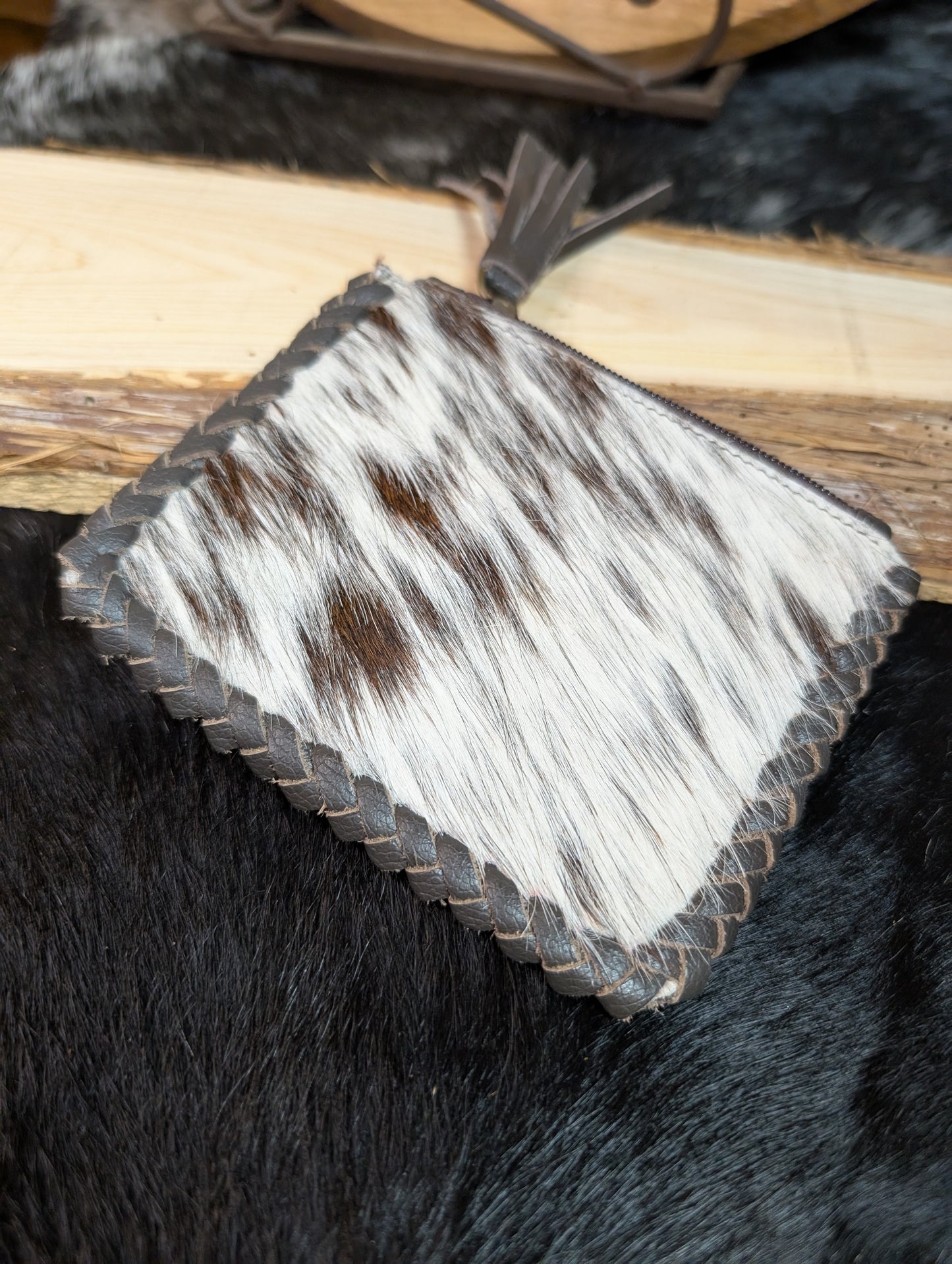 Cowhide Credit Card Wallet/Coin Pouch