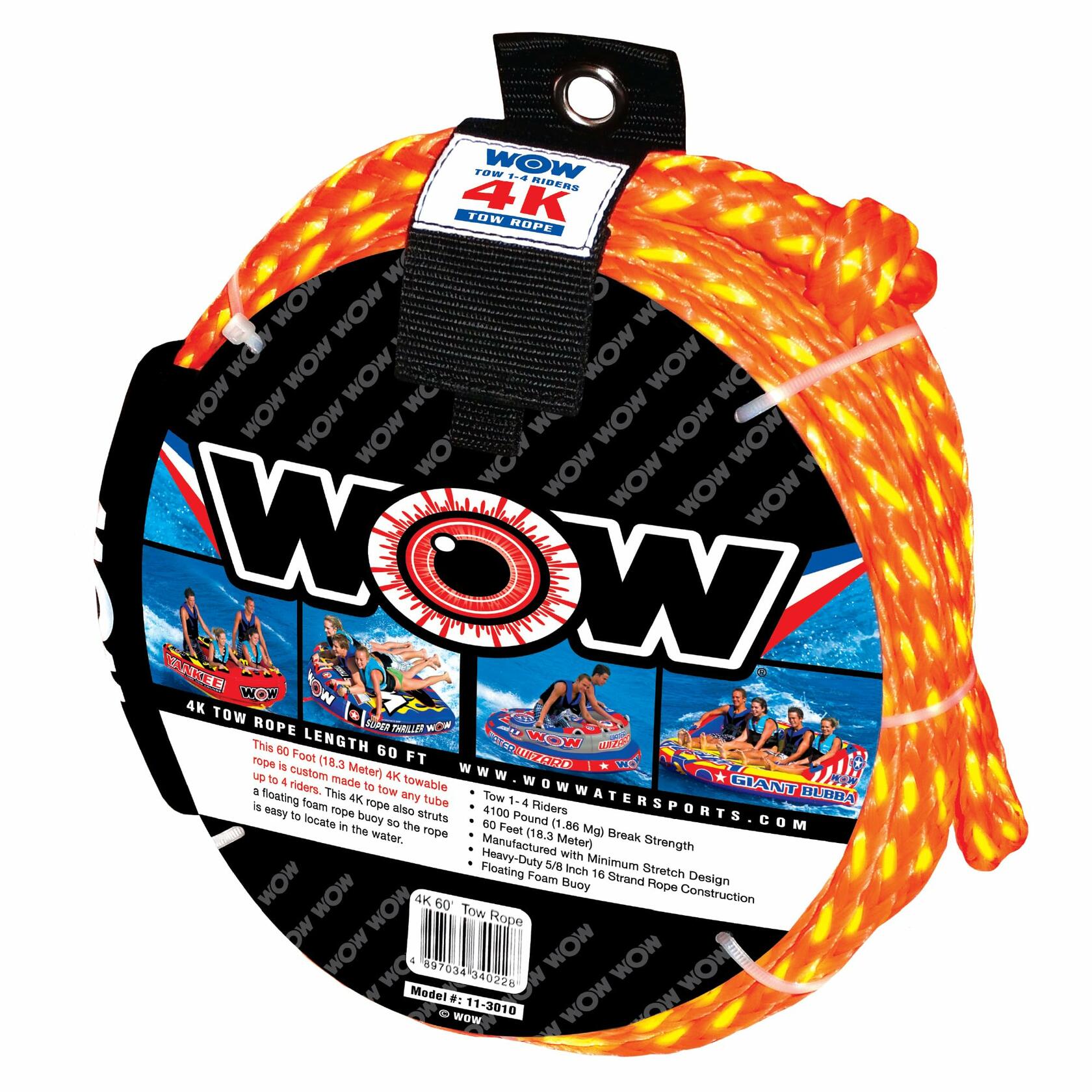 Packaged orange braided rope 