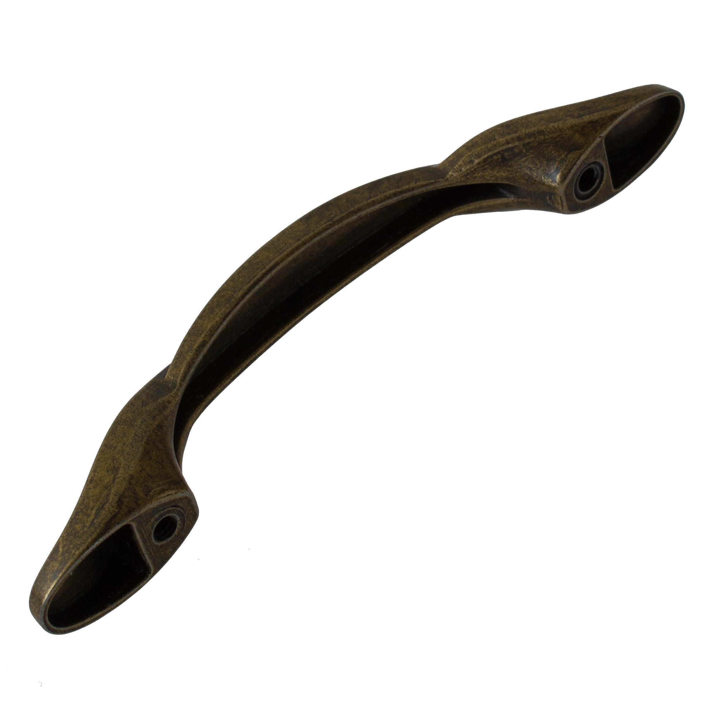 Back of a Bronze twist cabinet pull