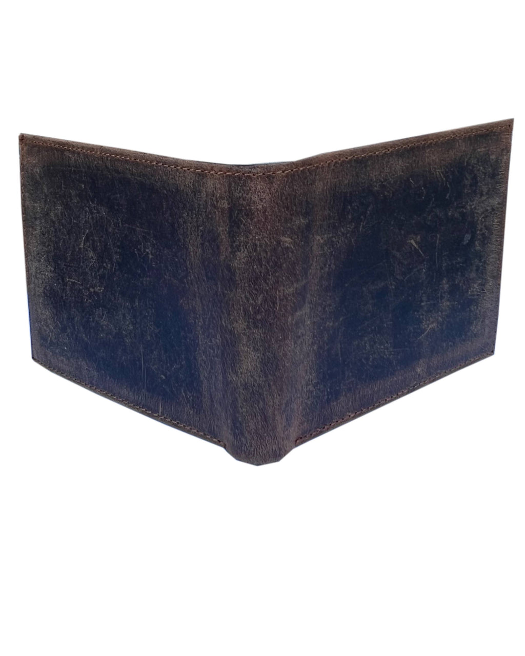 Brown leather wallet on a white background