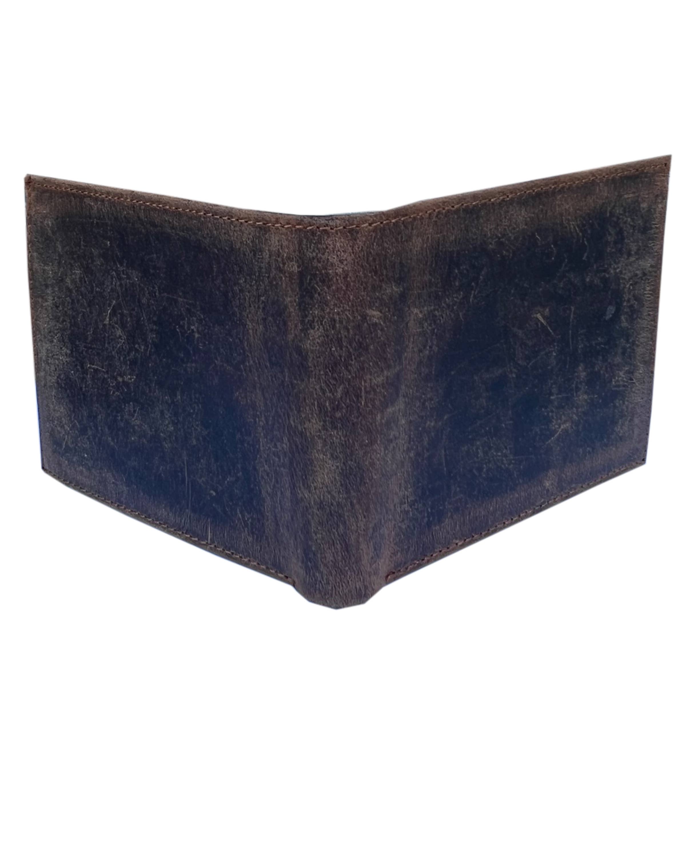 Brown leather wallet on a white background