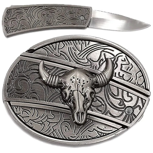 Bull Knife Belt Buckle