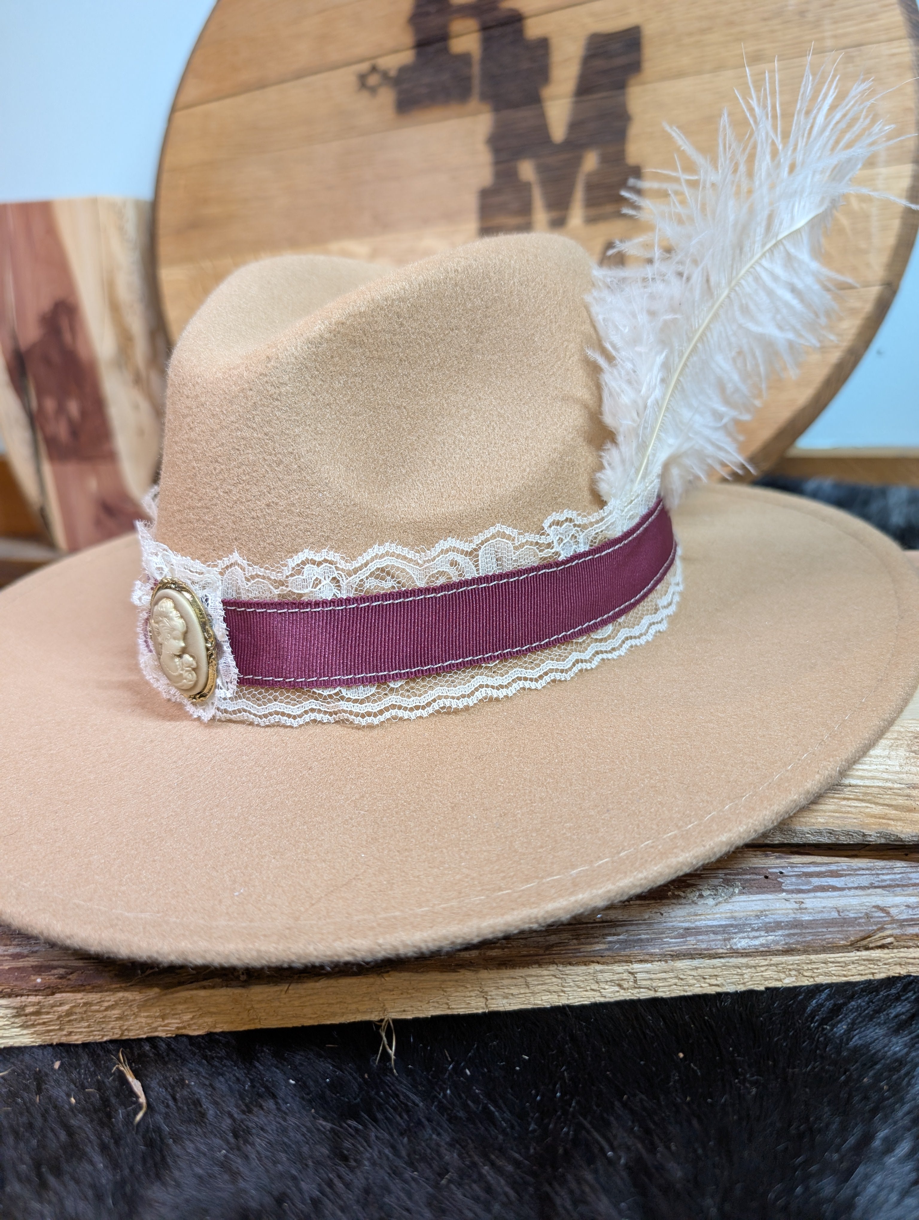 Burlesque | Vintage Leather and Lace Hat Band