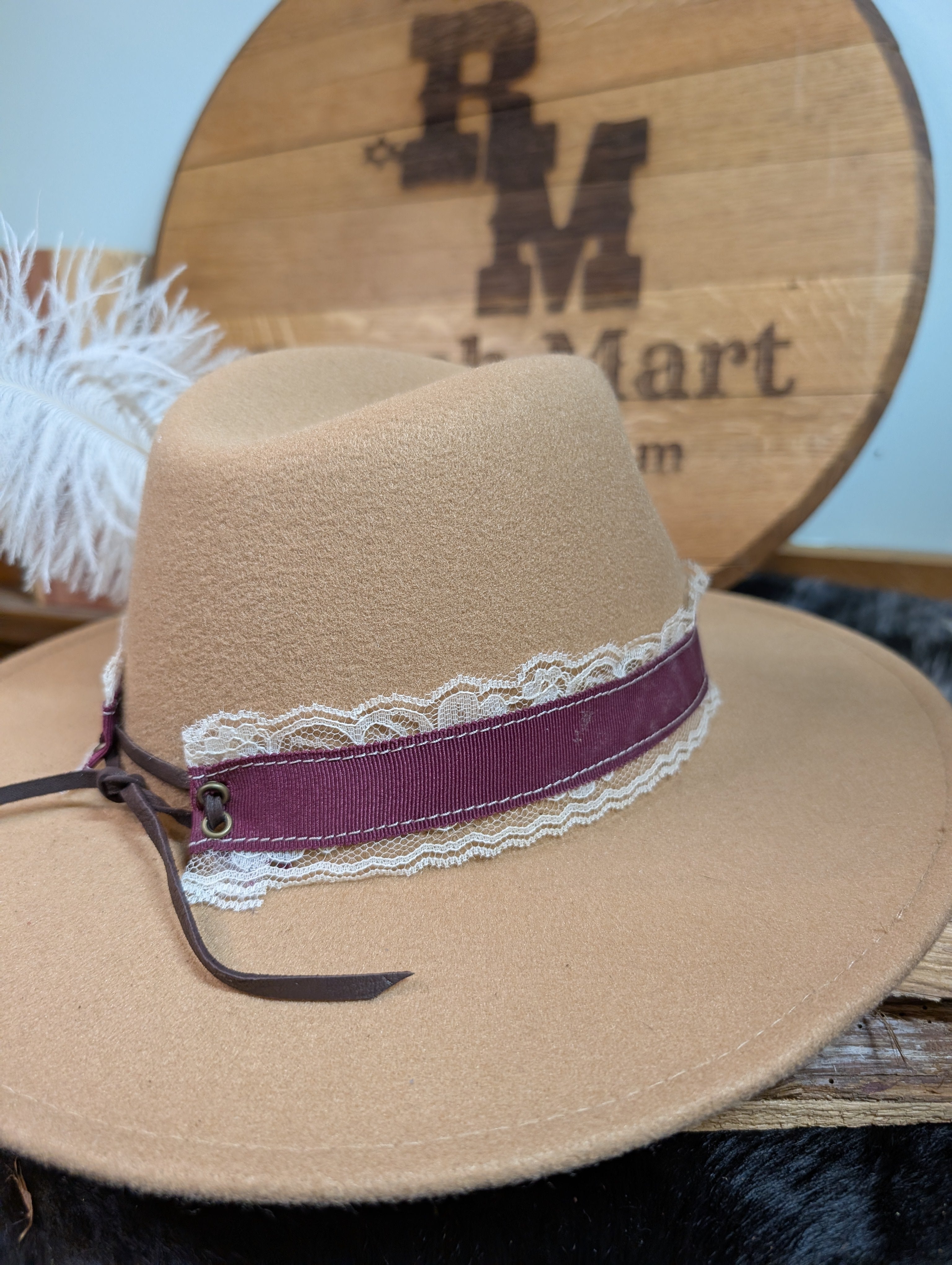 Burlesque | Vintage Leather and Lace Hat Band
