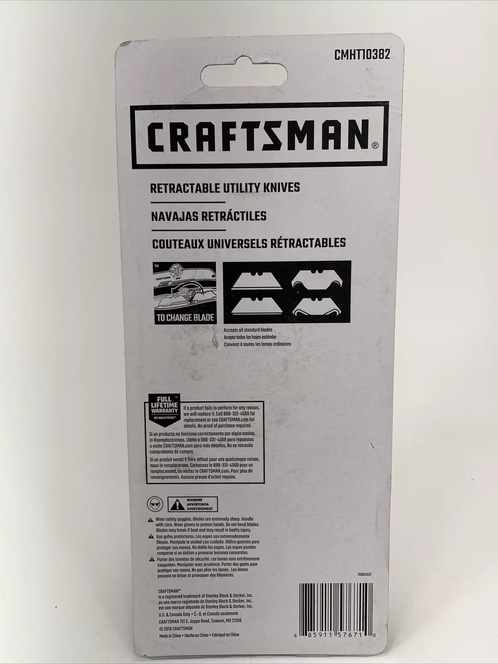 CRAFTSMAN 2 Pack Retractable Utility Knife, Includes 6 Blades