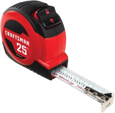 Craftsman CMHT37018, 25 Foot SAE Tape Measure