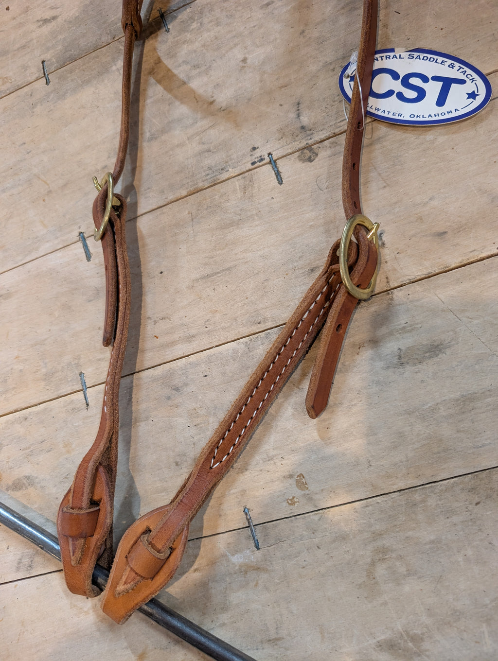 Double brass buckle headstall