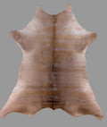 Brown Calf hide with a gray background. 